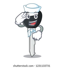Sailor car keys cartoon isolatedon on shape