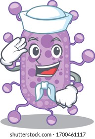 Sailor cartoon character of mycobacterium with white hat