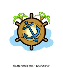 sailor cartoon emblem image vector