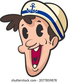 Sailor cartoon hat mascot vector