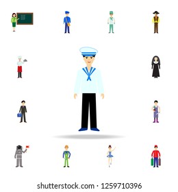 sailor cartoon icon. Detailed set of color profession icons. Premium graphic design. One of the collection icons for websites, web design, mobile app
