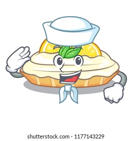 Sailor cartoon lemon cake with sugar powder