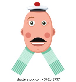 The sailor cartoon with white background.