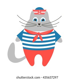Sailor cat in frock