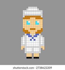 sailor character 8-bit pixel art sprite