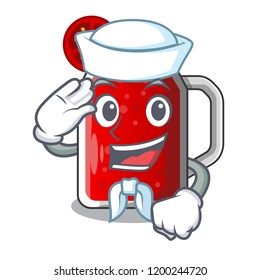 Sailor character beverage healthy sweet tomato juice