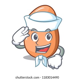 Sailor character broken egg on floor cartoon