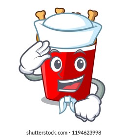 Sailor character bucket chicken fried fast food
