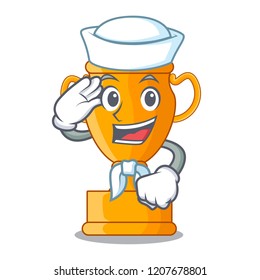 Sailor character gold trophy award for competition