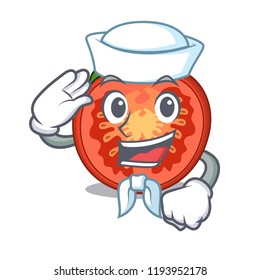 Sailor character tomato slices for food decor