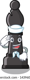 Sailor chess bishop isolated with the cartoon