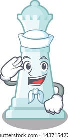 Sailor chess queen isolated in the character