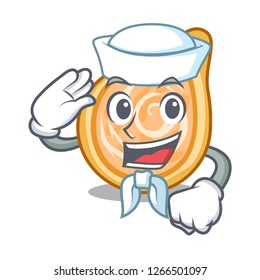 Sailor chicken coxinhas on the table cartoon