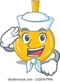 Sailor christmas ball gold isolated the mascot