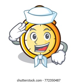 Sailor chronometer character cartoon style