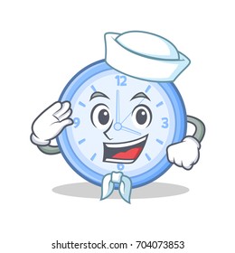 Sailor clock character cartoon style
