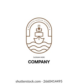 Sailor Coffee Ship Logo  by Mebrand Studio