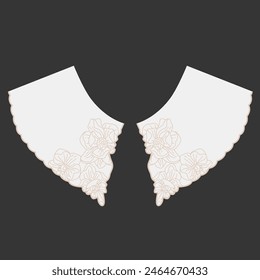SAILOR COLLAR Blouse Vanilla White Poet Blouse Embroidered