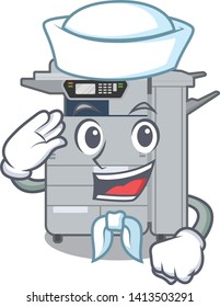 Sailor copier machine in the cartoon shape