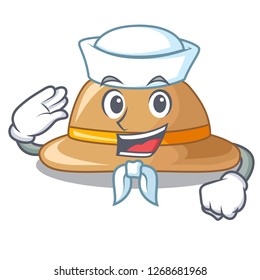 Sailor cork hat isolated on the mascot