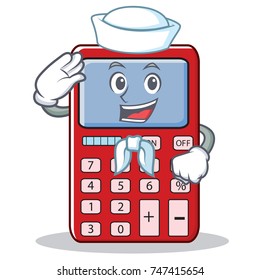 Sailor cute calculator character cartoon