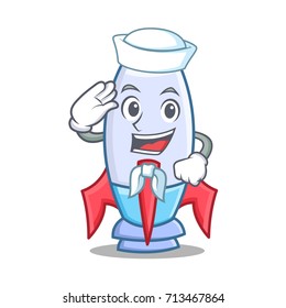 Sailor cute rocket character cartoon