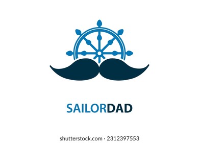 sailor dad creative concept logo design