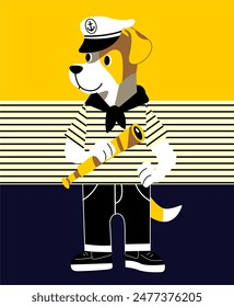 SAILOR DOG VECTOR ILLUSTRATION DESIGN