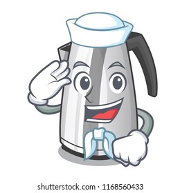 Sailor electric stainless steel kettle on character