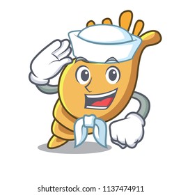 Sailor exotic shell character cartoon