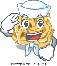 Sailor fettucine isolated with in the mascot