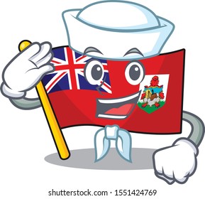 sailor flag bermuda cartoon in character shape