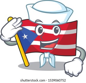 Sailor flag puerto rico in the cartoon