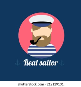 Sailor in flat design