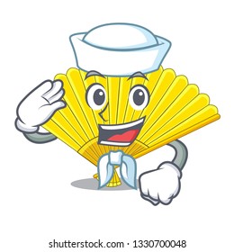 Sailor folding cartoon fan in the bag
