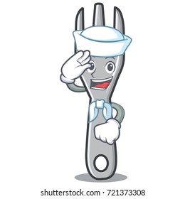 Sailor fork character cartoon style