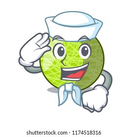 Sailor fresh melon isolated on character cartoon