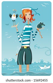 Sailor girl. To see similar, please VISIT MY GALLERY.

