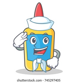 Sailor glue bottle character cartoon