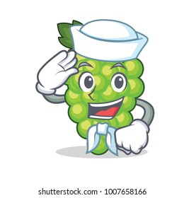 Sailor green grapes character cartoon