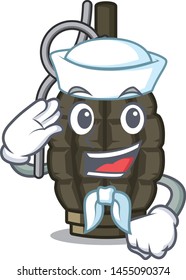 Sailor grenade isolated with on the character
