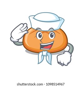 Sailor hamburger bun character cartoon