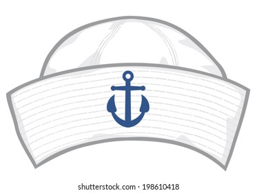 Sailor Hat With Blue Anchor