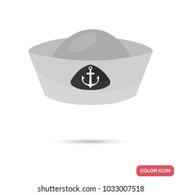 Sailor hat color flat icon