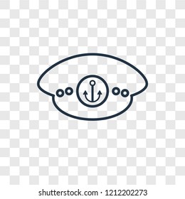 Sailor Hat concept vector linear icon isolated on transparent background, Sailor Hat concept transparency concept in outline style