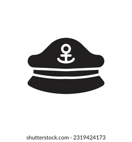 Sailor Hat Filled Icon vector Illustration
