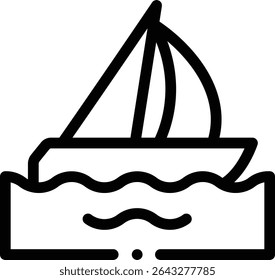 ícone do chapéu de marinheiro. Design De Estilo Linear Fino Isolado Em Plano De Fundo Branco