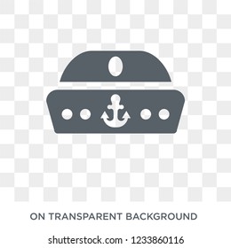 Sailor Hat icon. Trendy flat vector Sailor Hat icon on transparent background from Nautical collection. 