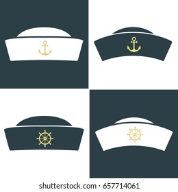 Sailor hat icon. Vector illustration. 