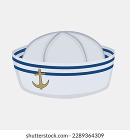vector de icono del sombrero de marinero. ilustración de sombrero marino